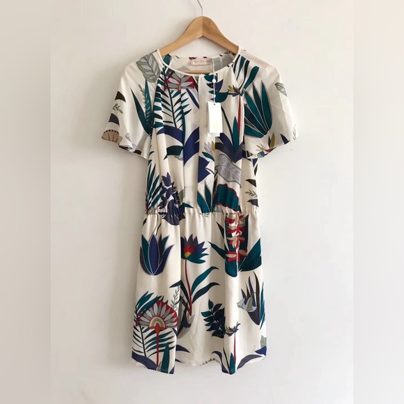 NWT $395 Tory Burch Anatolie Silk Floral Dress - Picture 4 of 11